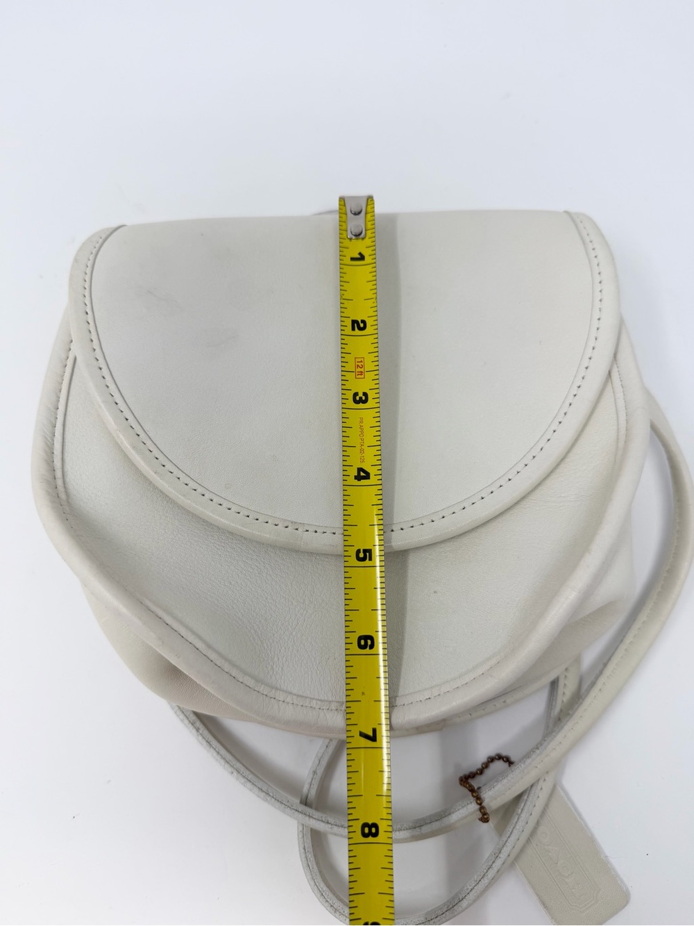 Vintage Coach Casey Crossbody Bag White Bone Leather 0204-351 - Picture 10 of 11